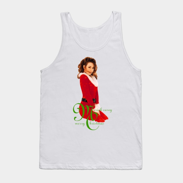 90s Mariah Carey Christmas Tank Top by Popstars